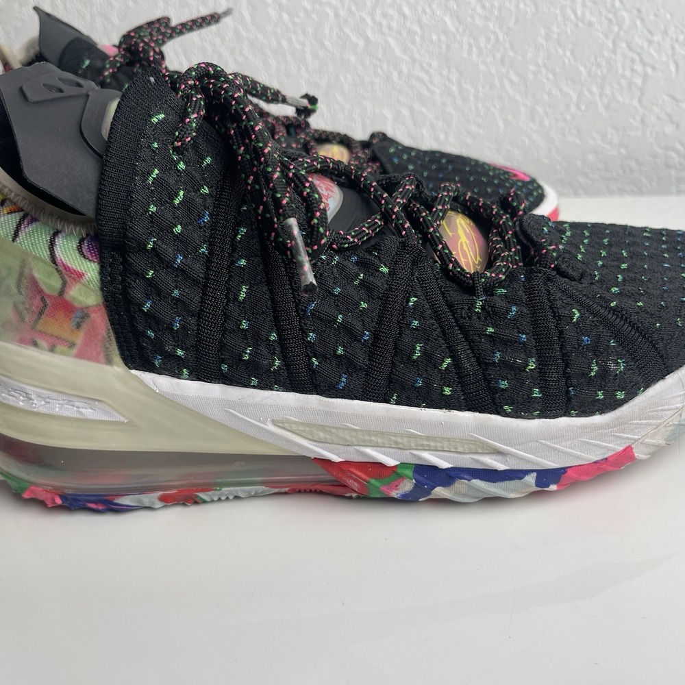 Nike LeBron 18 James Gang Women's Size 6 Black /Confetti High Top Sneakers
